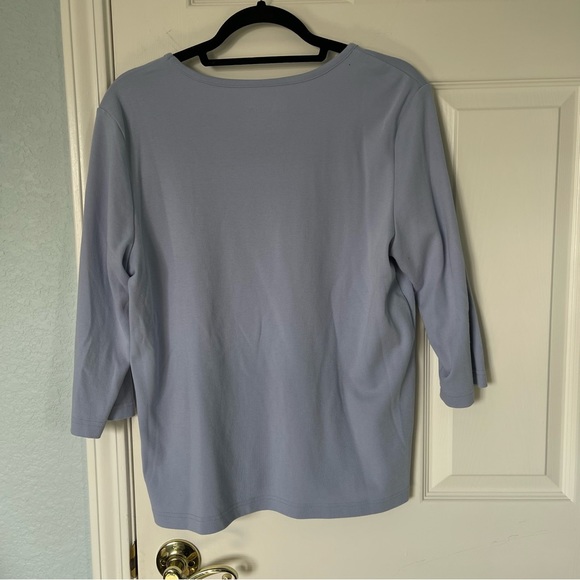 Blair Cotton-Poly 3/4 Sleeve Scoop Tee - Picture 4 of 6